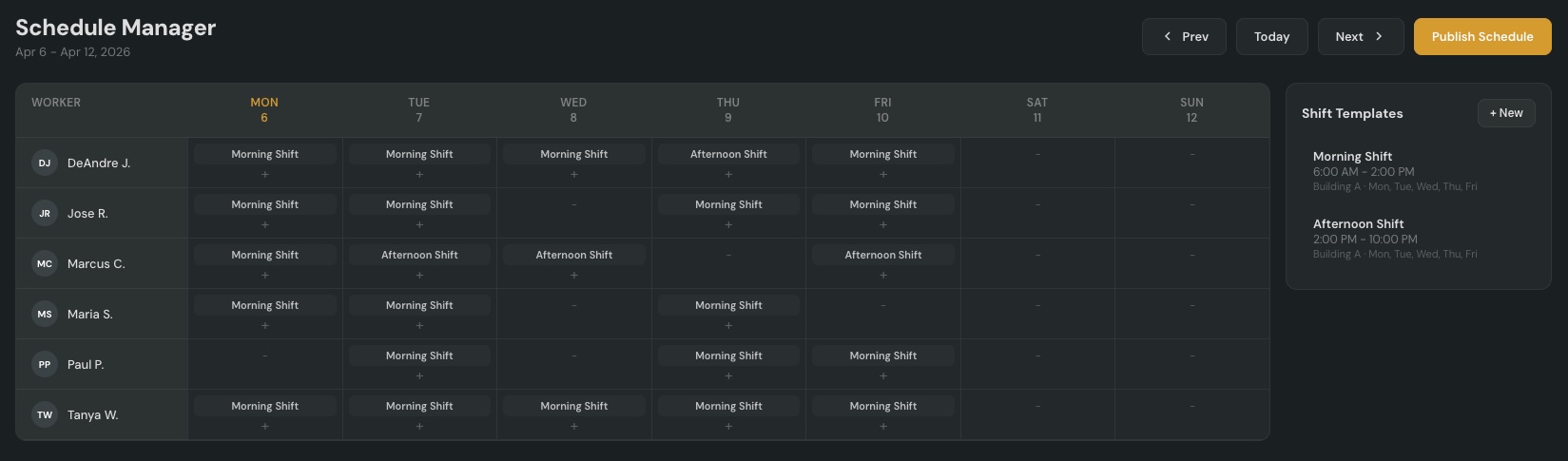Schedule Manager